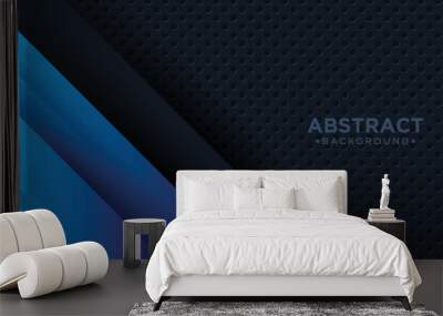 Modern navy blue background with abstract style. Wall mural