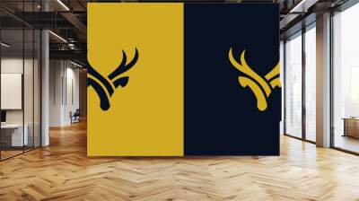 geometric deer logo template design Wall mural