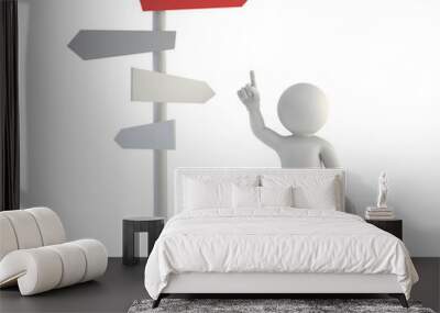 3d small people - make better decisions Wall mural