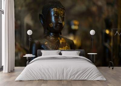 Ancient buddha statue as background Wall mural