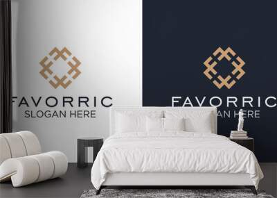 Luxury furniture logo design  Wall mural