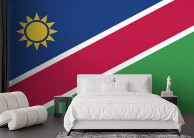 Illustration of the national flag of Namibia Wall mural