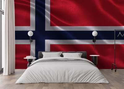 Norway waving flag Wall mural