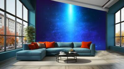 Blue underwater light abstract vector background Wall mural