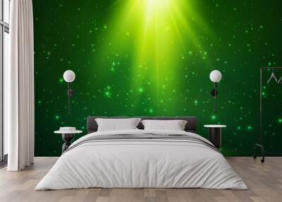 Green magic top light vector horizontal background Wall mural