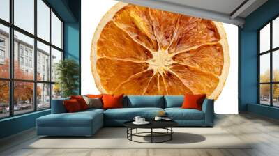 Dried orange slice on a transparent background. isolated object. Element for design Wall mural