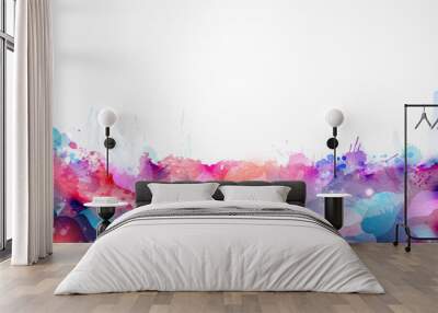 abstract background forming by blots and design elements Wall mural