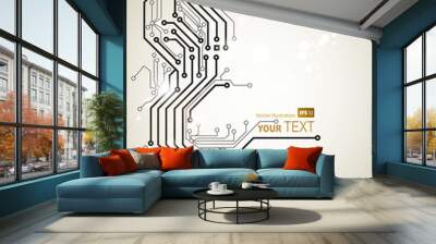 Abstract background of modern digital technologies Wall mural