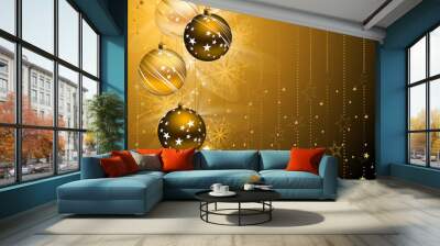 dark Christmas background Wall mural