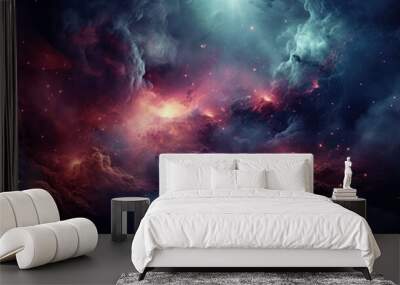 beautiful space, galaxy background Wall mural