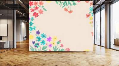 abstract floral background Wall mural