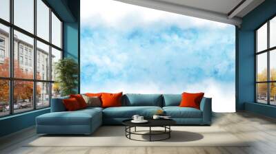 Abstract blue watercolor with cloud texture background Wall mural