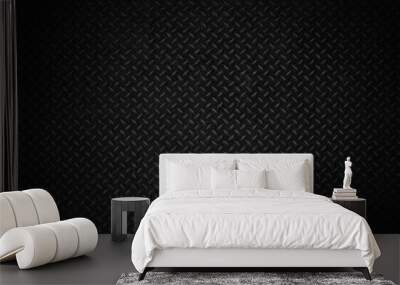 Black old metal texture background Wall mural