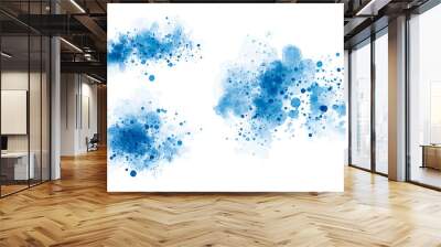 Blue watercolor on white background vector illustration Wall mural