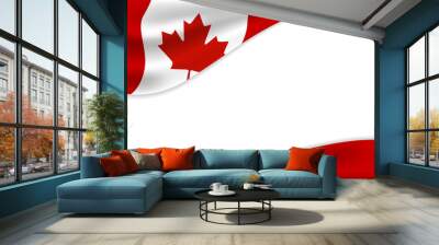 Canada day banner background design of flag with copy space vector illustration Wall mural