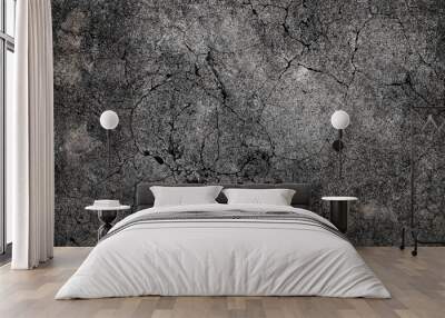 Cracked concrete texture background Wall mural