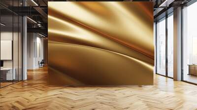 Gold fabric background 3D render Wall mural