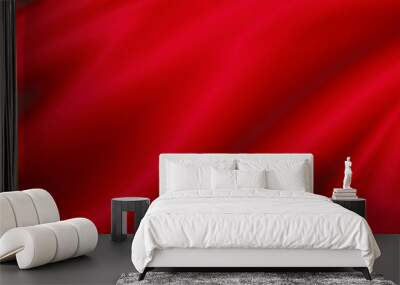 Red luxury fabric background with copy space Wall mural