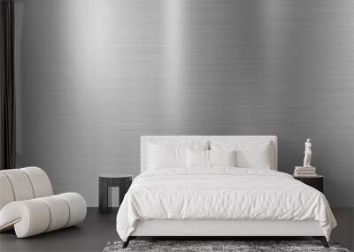 Silver metal texture background design Wall mural