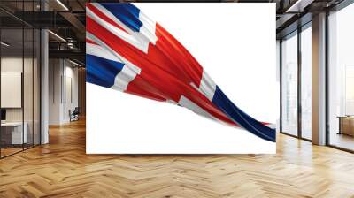 United kingdom flag isolated on white background 3D render Wall mural