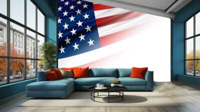 USA or america flag background with copy space Wall mural