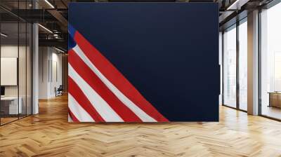 USA or American flag on blue background 3D render Wall mural