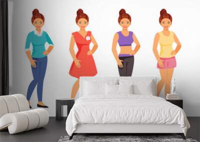 Clothing styles vector Wall mural