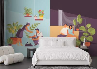 Home garden vector set Wall mural