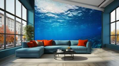 Below the surface of the deep blue sea Wall mural