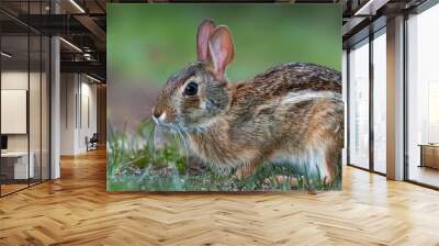 The eastern cottontail (Sylvilagus floridanus) is the most common rabbit species in North America. Wall mural