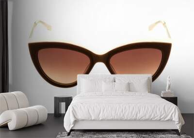 Fashion sunglasses isolated on white Wall mural