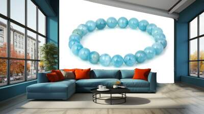 Stone bracelet isolated on white Wall mural