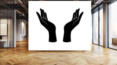 Support, care, beauty hand gesture. Vector icon. Wall mural