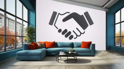 black handshake background Wall mural