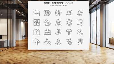 business thin line icons 2 Wall mural