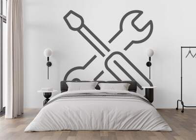 settings thin line icon Wall mural