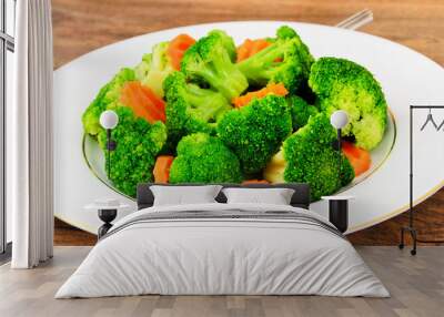 Broccoli and Carrots. Diet Fitness Nutrition. Wall mural