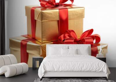 Christmas Gift boxes isolated. Wall mural