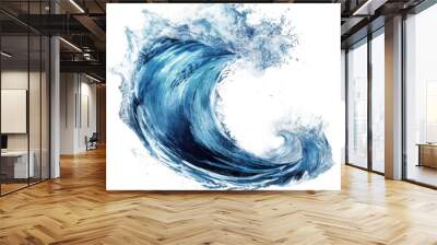 Ocean wave isolated. Illustration AI Generative. Wall mural