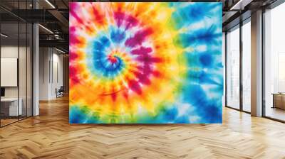 Tie dye background Illustration AI Generative. Wall mural