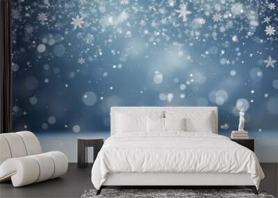 Winter forest natural background Wall mural