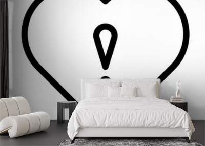 heart icon line style Wall mural