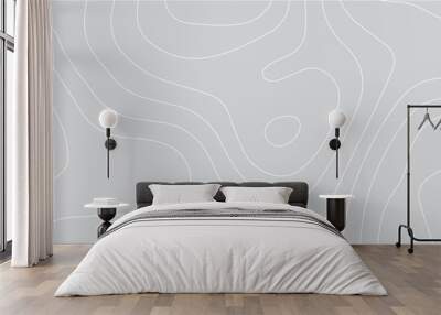 Abstract design with seamless pattern with lines topographic map. geographic mountain relief. the gray on white contours topography stylized height of the lines. geographic contour map paper texture. Wall mural