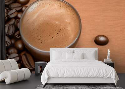 espresso closeup coffee cream luxus illustration  Wall mural