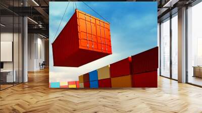 loading container Wall mural