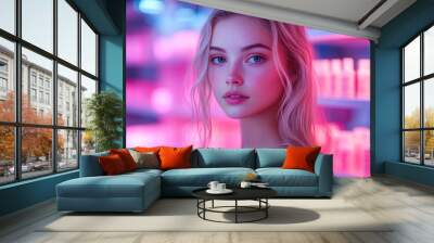 colorful cosmetics bg Wall mural