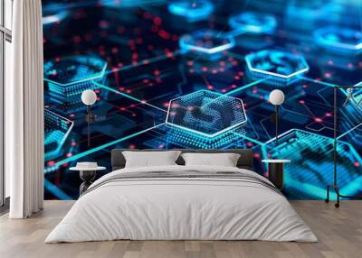 data fields Wall mural