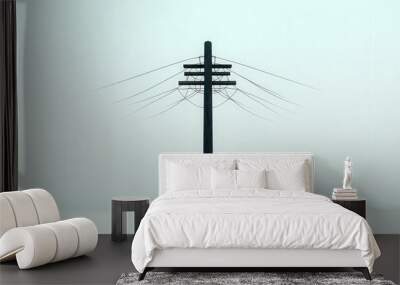 electric power pole Wall mural