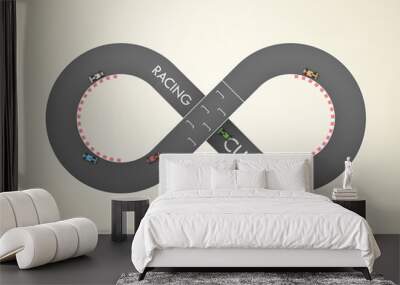 Endless racing track Wall mural