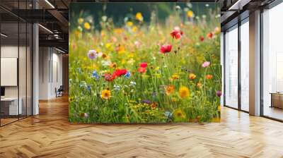 Fresh flowered meadow Wall mural